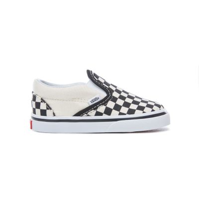 Vans Checkerboard Slip-On - Çocuk Slip-On Ayakkabı (Siyah Beyaz)